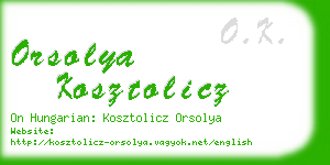 orsolya kosztolicz business card